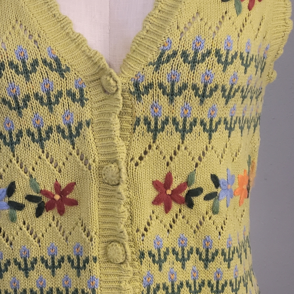 Spring Green Sweater Vest - Picture 3 of 3